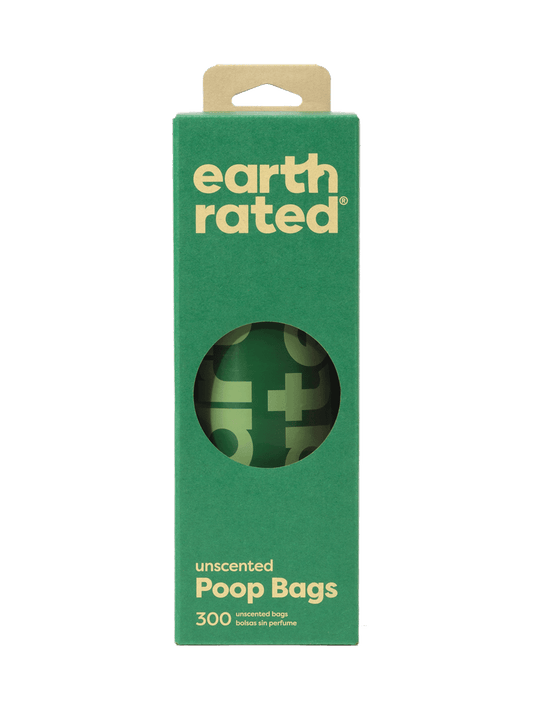 Earth Rated Poop Bags Single Roll Unscented (300 Bags)