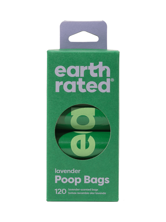 Earth Rated Poop Bags 8 x 15 Rolls Scented (120 Bags)
