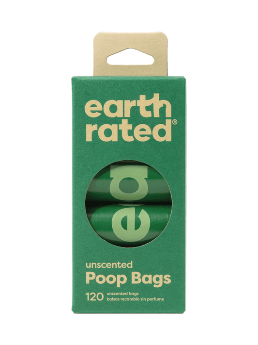 Earth Rated Poop Bags 8 x 15 Rolls Unscented (120 Bags)
