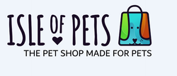 Isle of Pets Logo saying Isle of Pets the pet shop made for pets