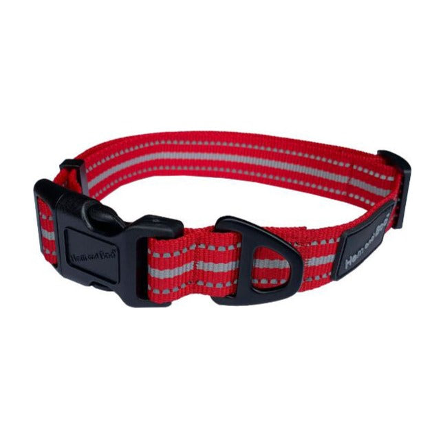 Hem & Boo Dog & Co Sports Collar Reflective Red
