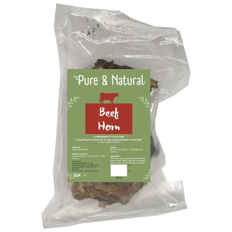 Pure & Natural Beef Horn 2pk