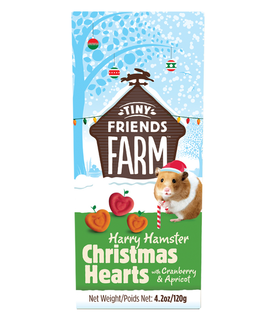 Tiny Friends Farm Hamster Christmas Hearts 120g