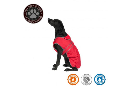 Ancol Stormguard Dog Coat Chest Protector Poppy Red