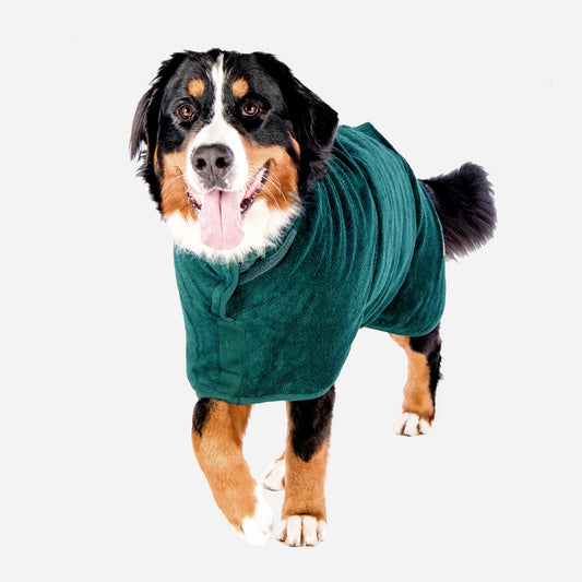 Ruff & Tumble Classic Collection Dog Drying Coat Forest Green