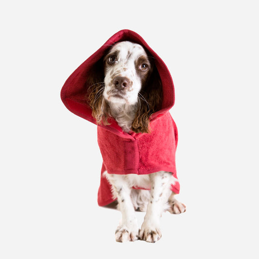 Ruff & Tumble Classic Collection Dog Drying Coat Brick Red
