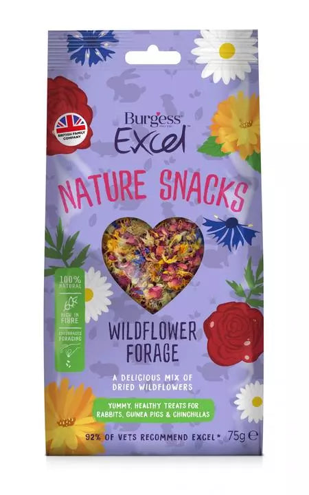 Burgess Excel Nature Snacks Wildflower Forage 75g