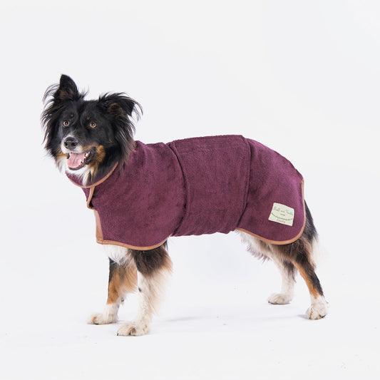 Ruff & Tumble Country Collection Dog Drying Coat Burgundy