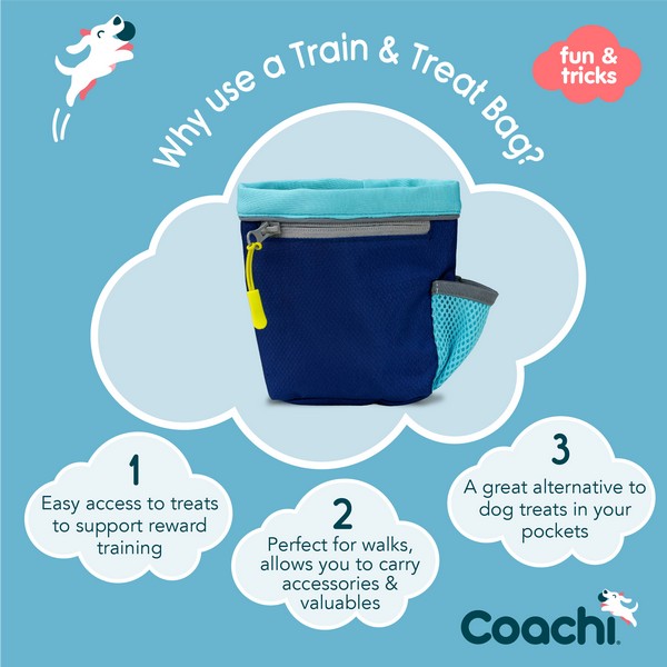 Company of Animals Coachi Train & Treat Bag Navy & Light Blue