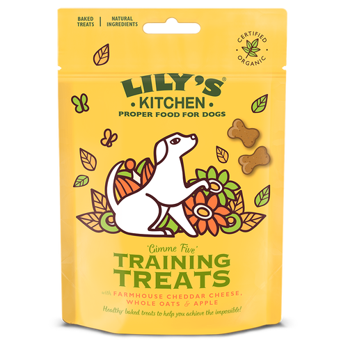 Lily's Kitchen Training Treats with Farmhouse Cheddar Cheese, Whole Oats & Apple 80g