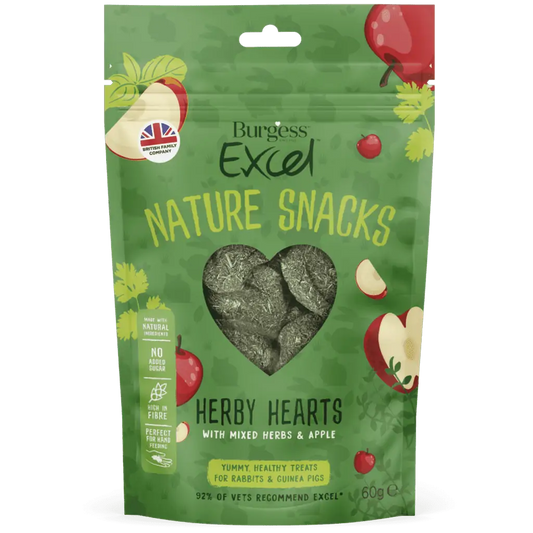 Burgess Excel Herby Hearts with Mixed Herbs & Apple 60g