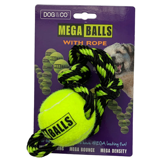 Hem & Boo Mega Ball with Rope 4" Assorted