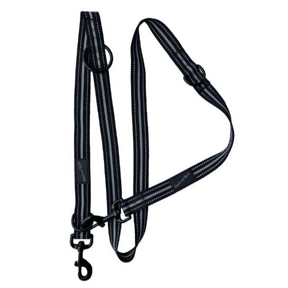 Hem & Boo Dog & Co Sports Double-Ended Training Lead Reflective Black 2.5cm