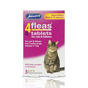 Johnson's 4 Fleas Cat Flea Tablets (3Tabs)