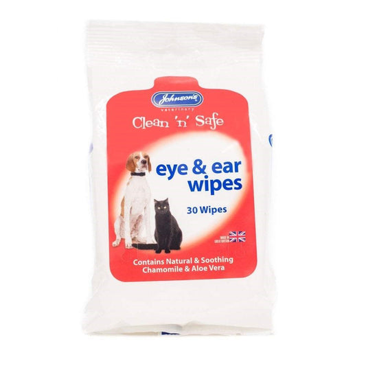Johnson's Clean 'n' Safe Soft Ear & Eye Wipes (x30)