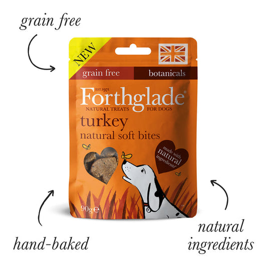 Forthglade Soft Bite Treats Turkey Grain Free 90g