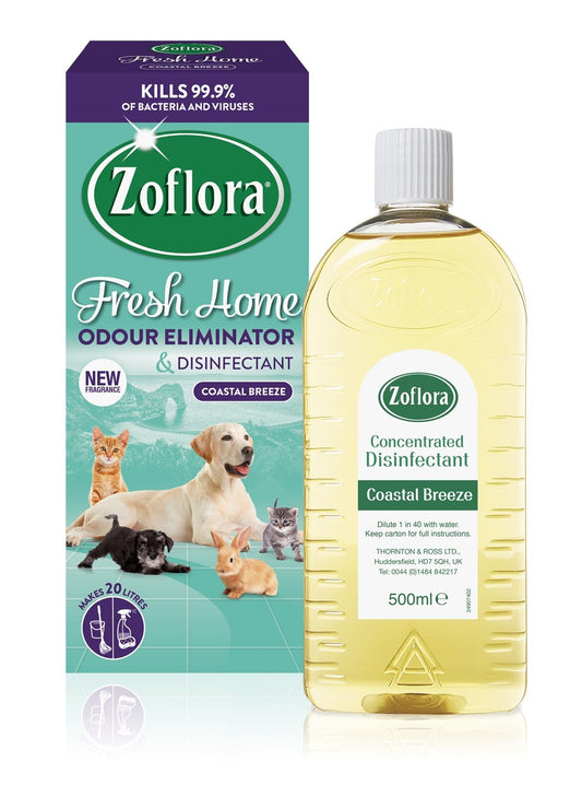 Zoflora Pet Fresh Home Coastal Breeze Odour Eliminator & Disinfectant 500ml
