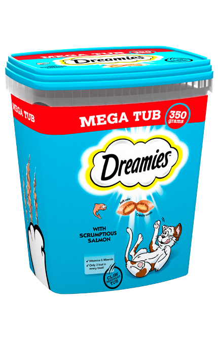 Dreamies Treats with Salmon Tub 350g