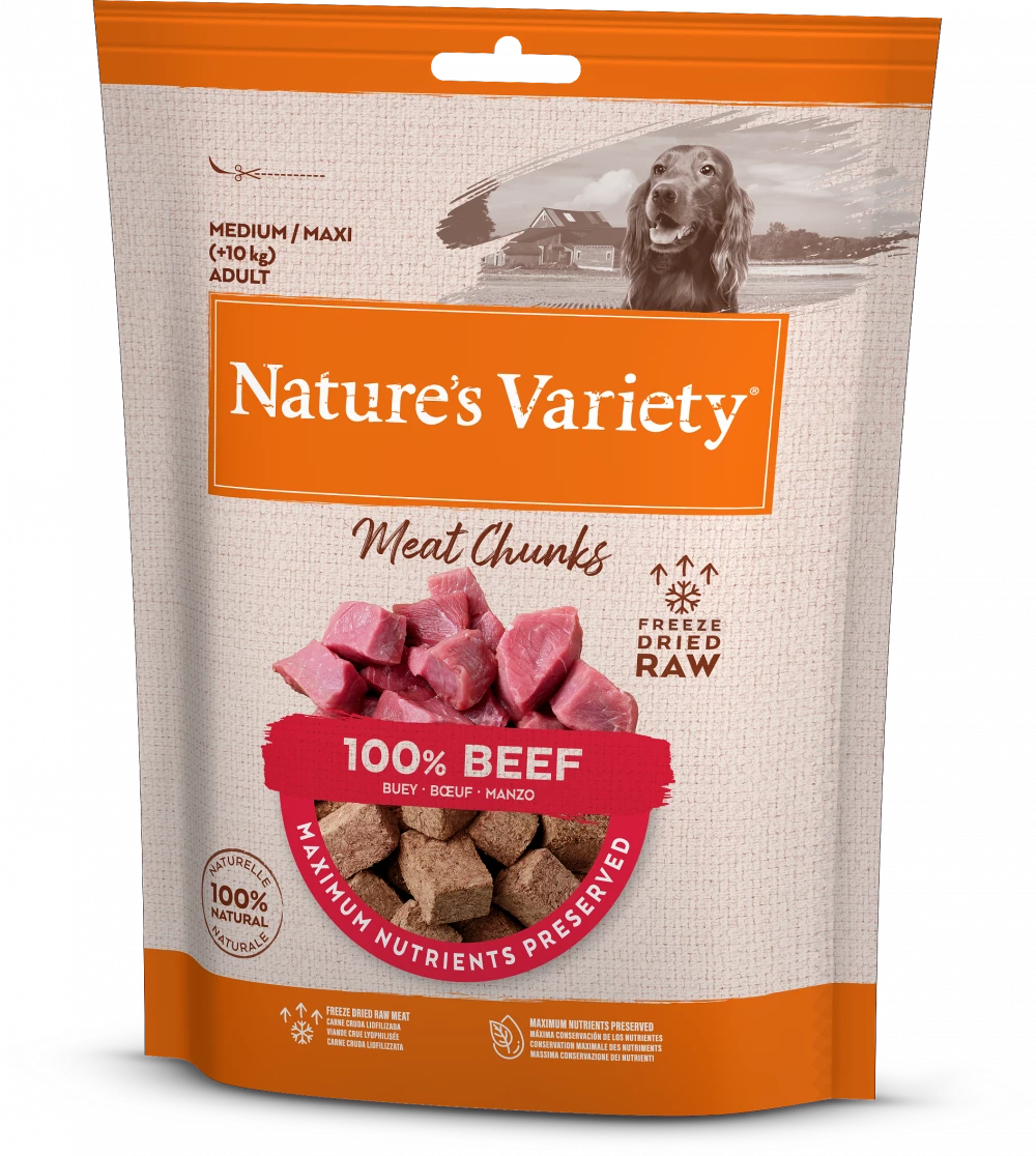 Nature's Variety 100% Beef Meat Chunks 50g