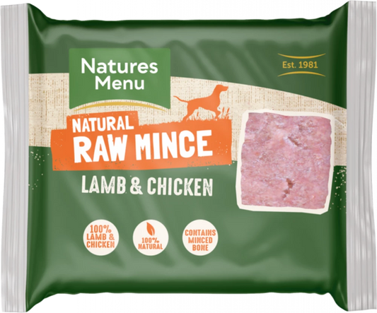 Natures Menu Lamb & Chicken Mince Block 400g